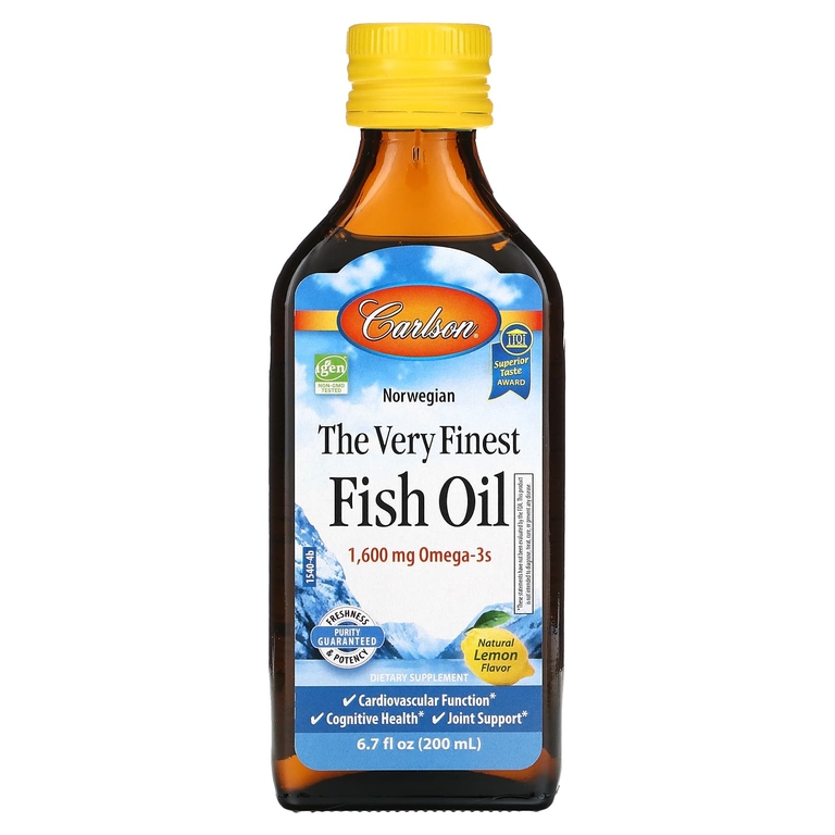 Carlson Labs The Very Finest Fish Oil 1600 мг Omega-3s 200 мл (лимон)