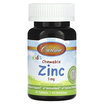 Carlson Labs Kids Zinc 5 mg 42 таблеток